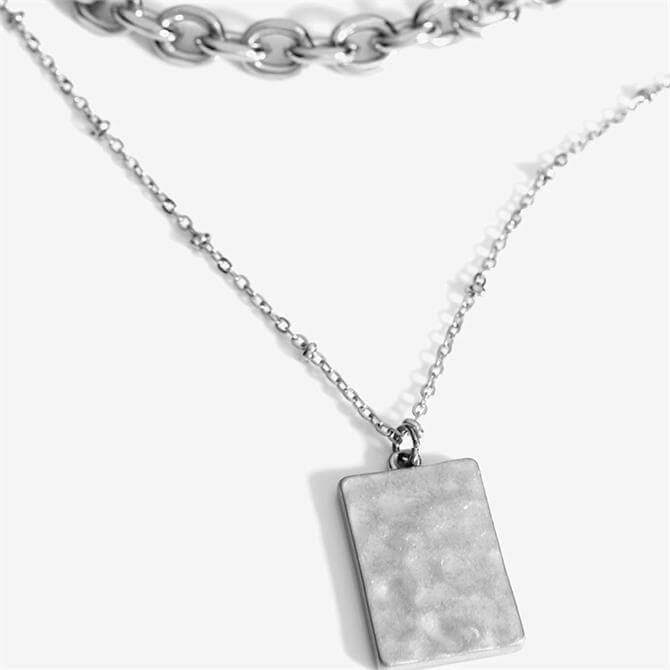 Mint Velvet Silver Tag Layered Necklace